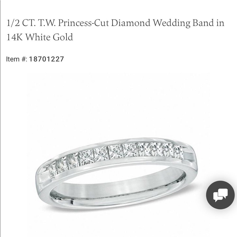 1/2 Ct 14k Wg PR CHNL Band HI/I1I2